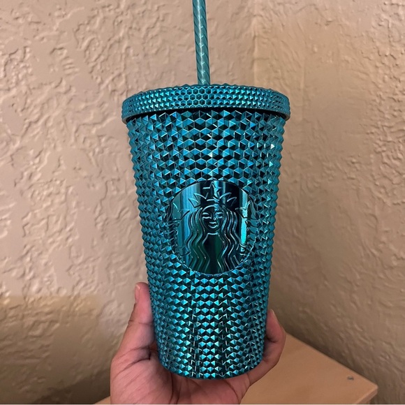 Starbucks Other - Starbucks Studded Blue Chrome NWT Tumbler 16oz